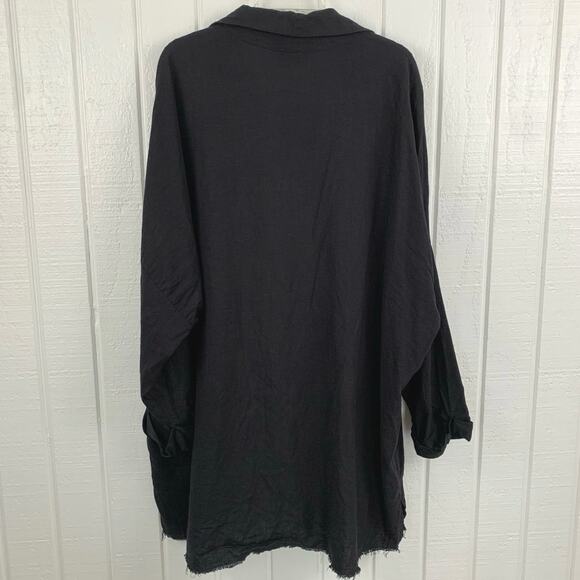 Show Me Your MuMu Shirt Top Blouse Short Sleeve John’s Button Down Black Sz XXL - Picture 7 of 9